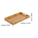 New Rectangular Storage Tray household Solid Wood Storage Plate Bamboo Water Cup Plate Dried Fruit Water Cup Plate