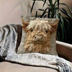 Highland Cow Throw Pillow Cover