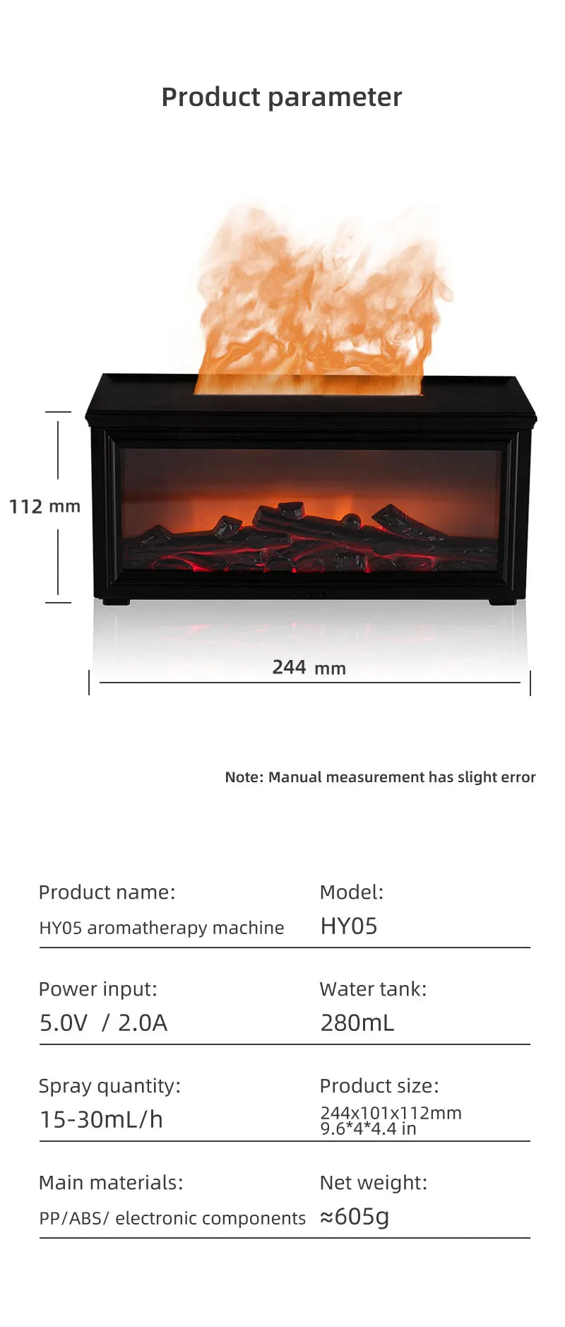 Fireplace Flame Aroma Diffuser