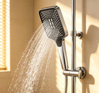 HTMCK Adjustable 3‑Mode High Pressure Shower Head, Large Flow Water‑Saving Rainfall Shower Head for Bathroom