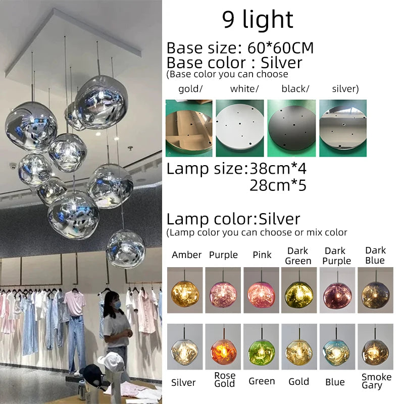 Lava Glass Pendant Light