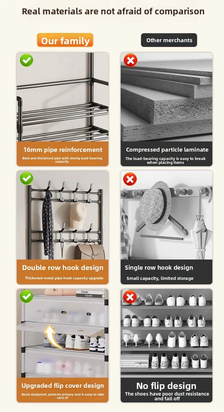 Door-Mounted Shoe & Hat Rack