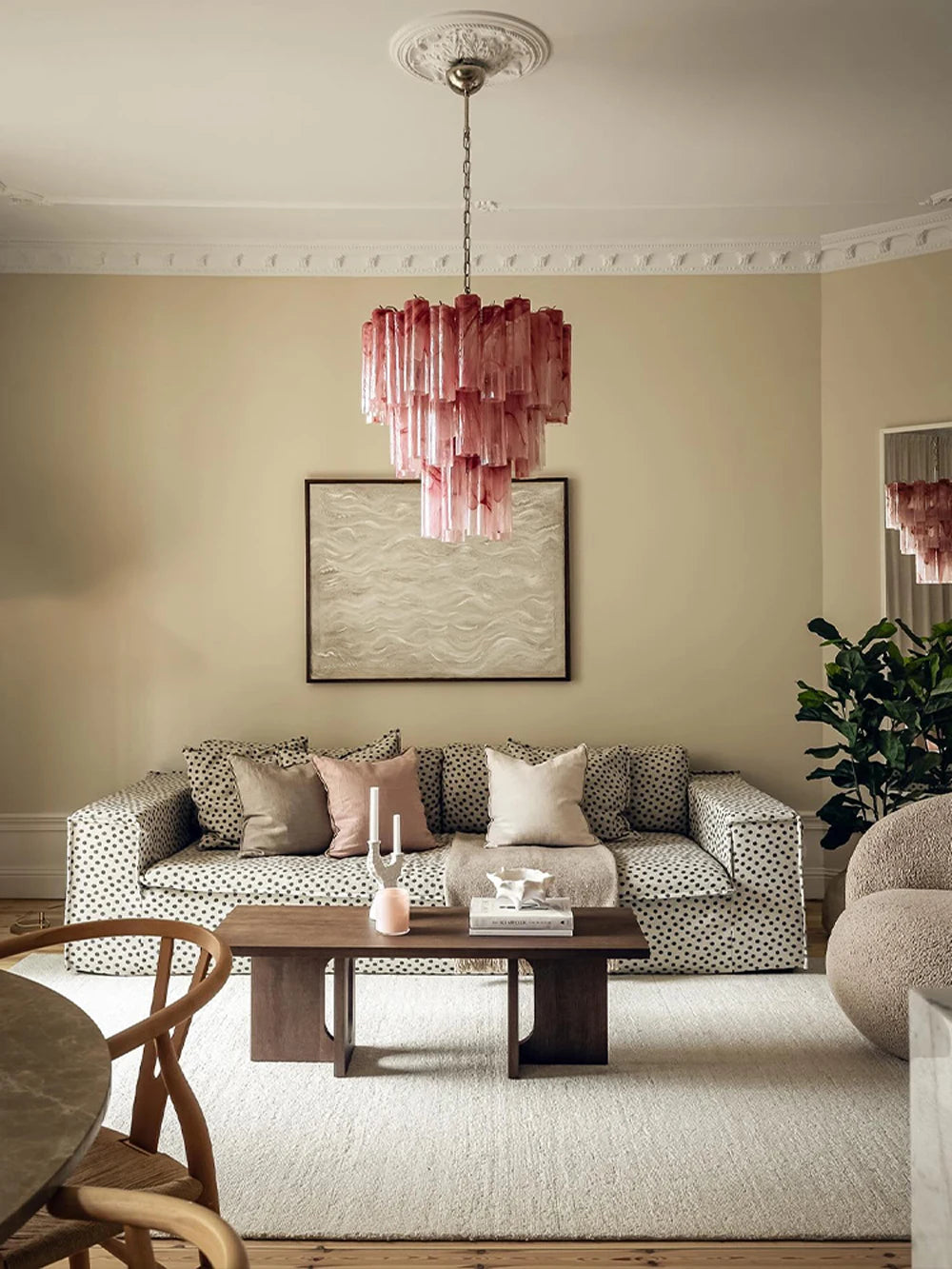 Art Glass Dimmable LED Chandelier
