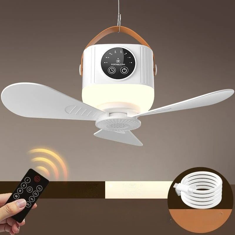 USB Rechargeable Hanging Fan — detail view