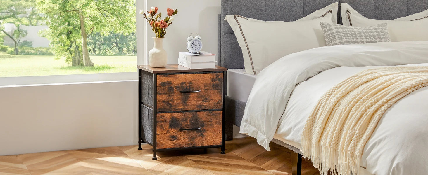 Fabric Drawer Nightstand
