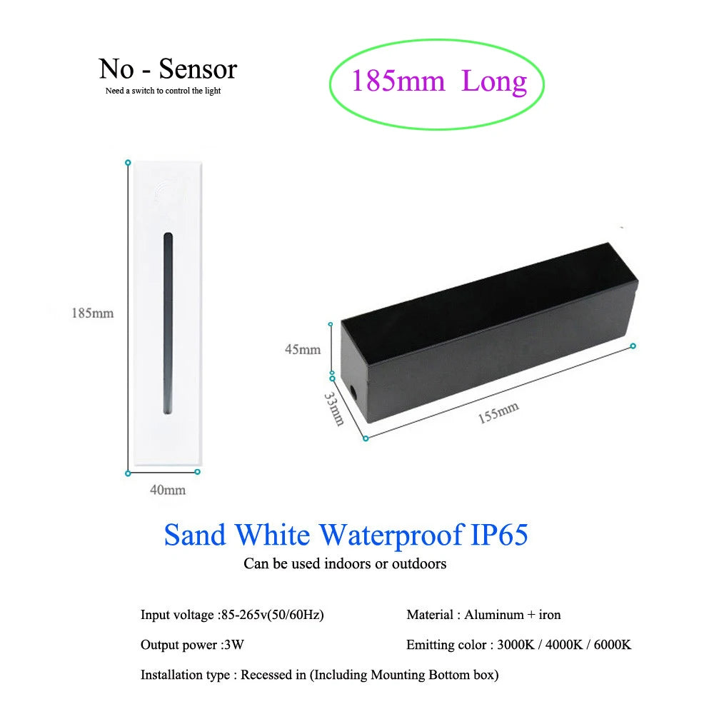 Night Motion-Sensor LED Wall Light