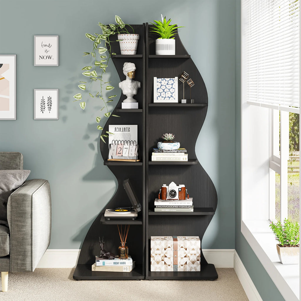 5-Tier Corner Bookshelf