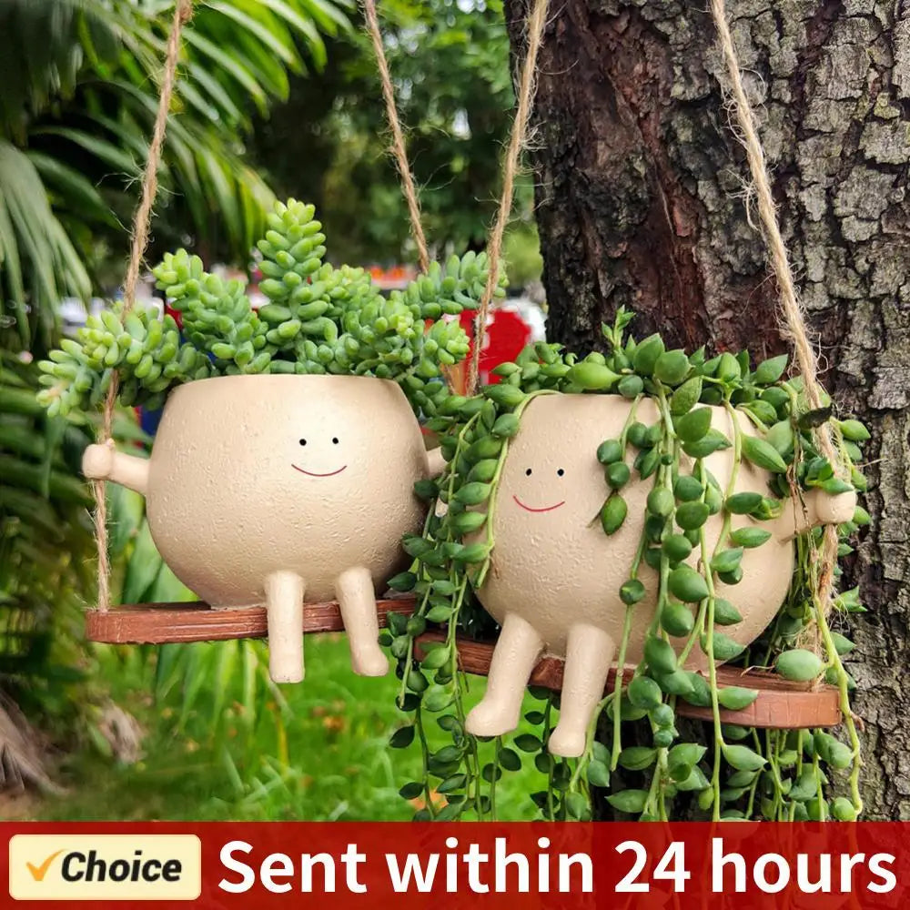Wall-Hanging Cartoon Head Planter