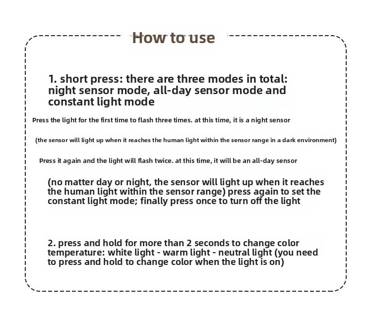 Rechargeable Motion Sensor Wall Light