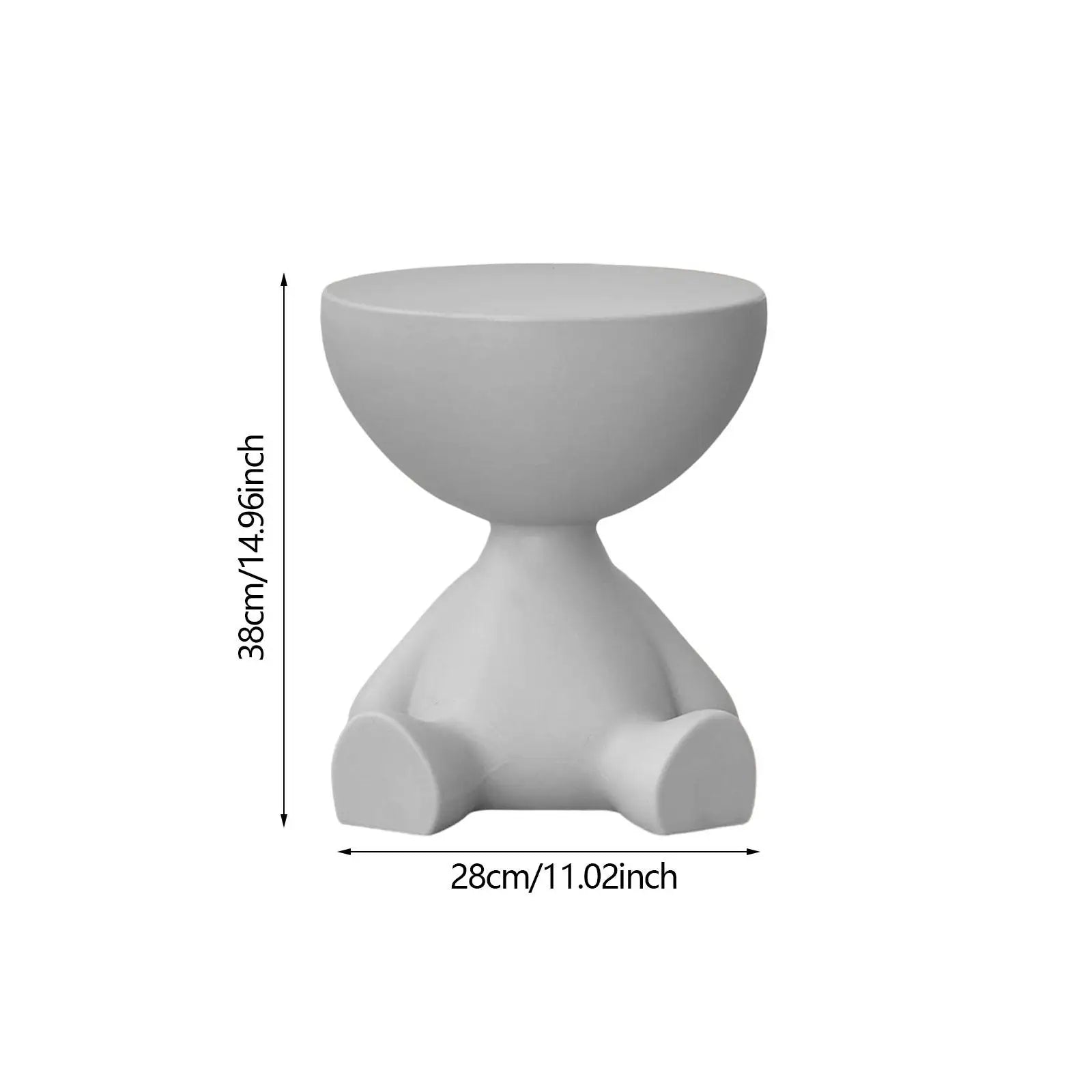 CreamFlat Round Side Table