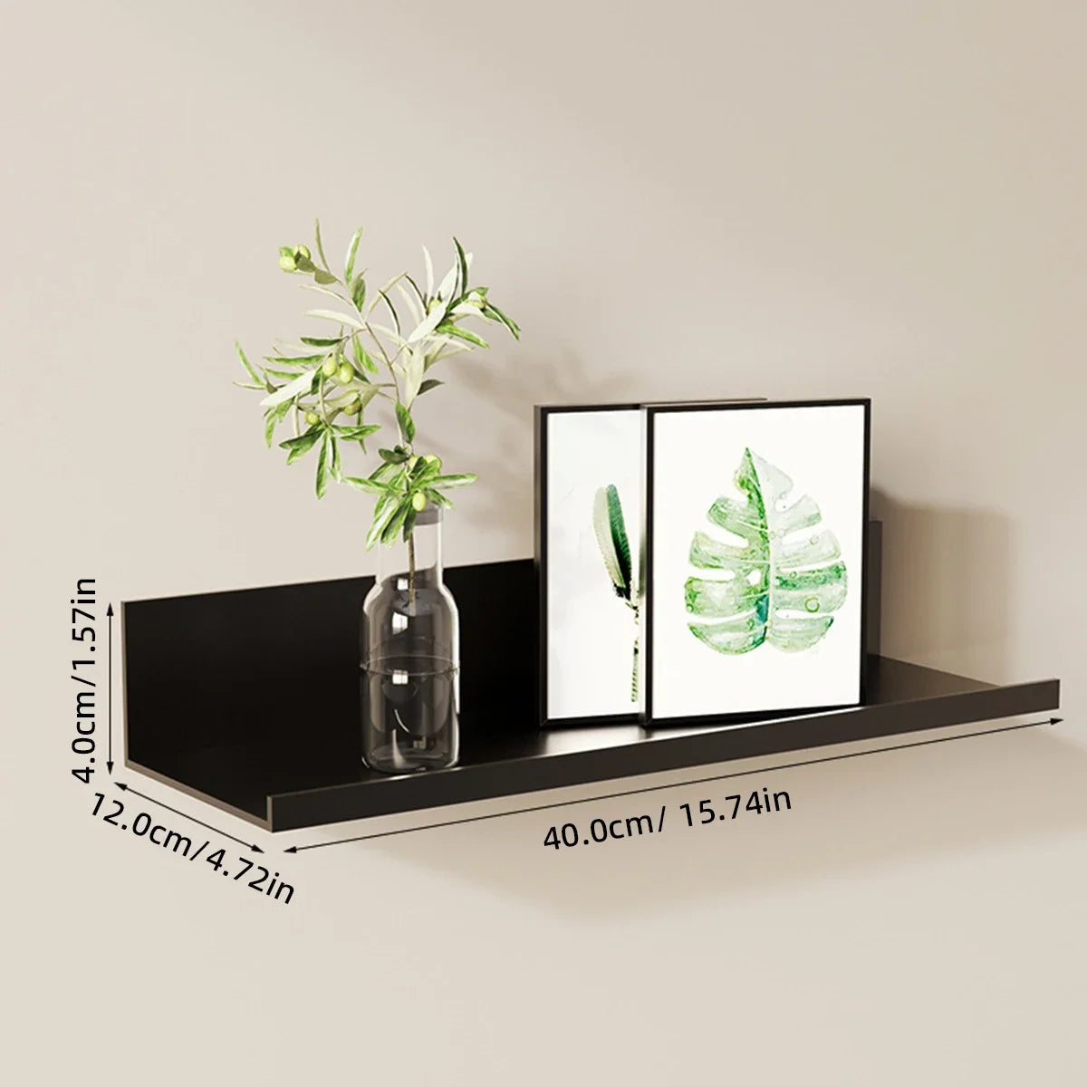 No-Drill Floating Bathroom Shelf