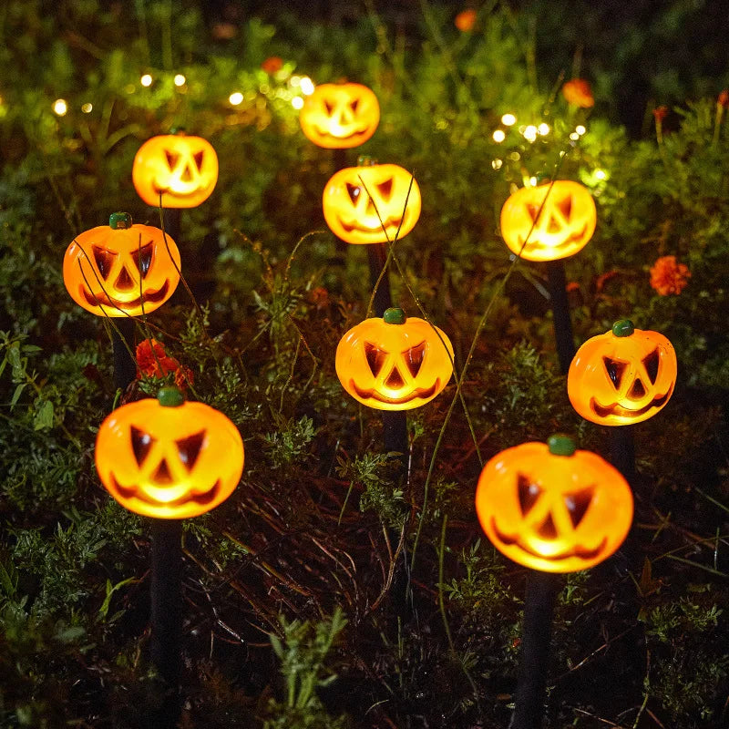 5-Piece Solar Jack-O-Lantern Light Set