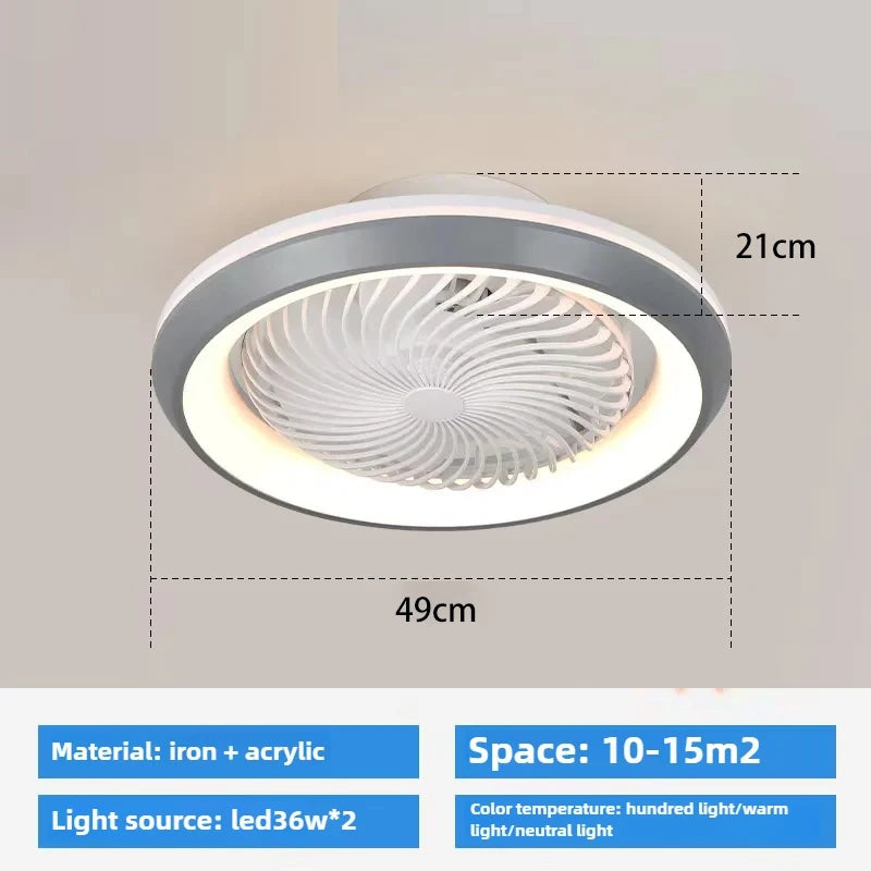 6-Speed Remote-Control Ceiling Fan with Light