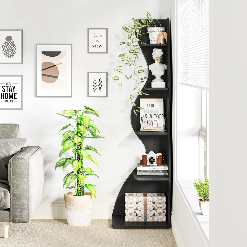 5-Tier Corner Bookshelf