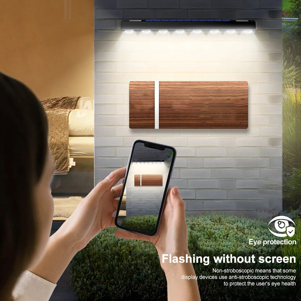 Solar Waterproof Outdoor Wall Light — detail view