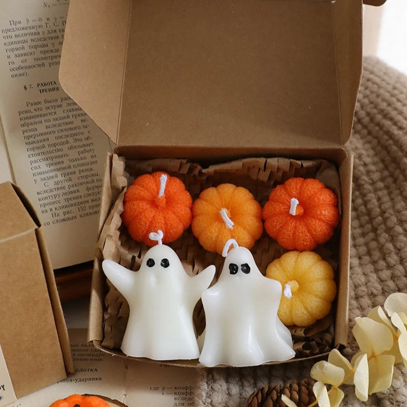Halloween Ghost Candle Atmosphere Home Modeling Wax Set Ghost Premium Gifts Aromatherapy Home Decoration Gifts