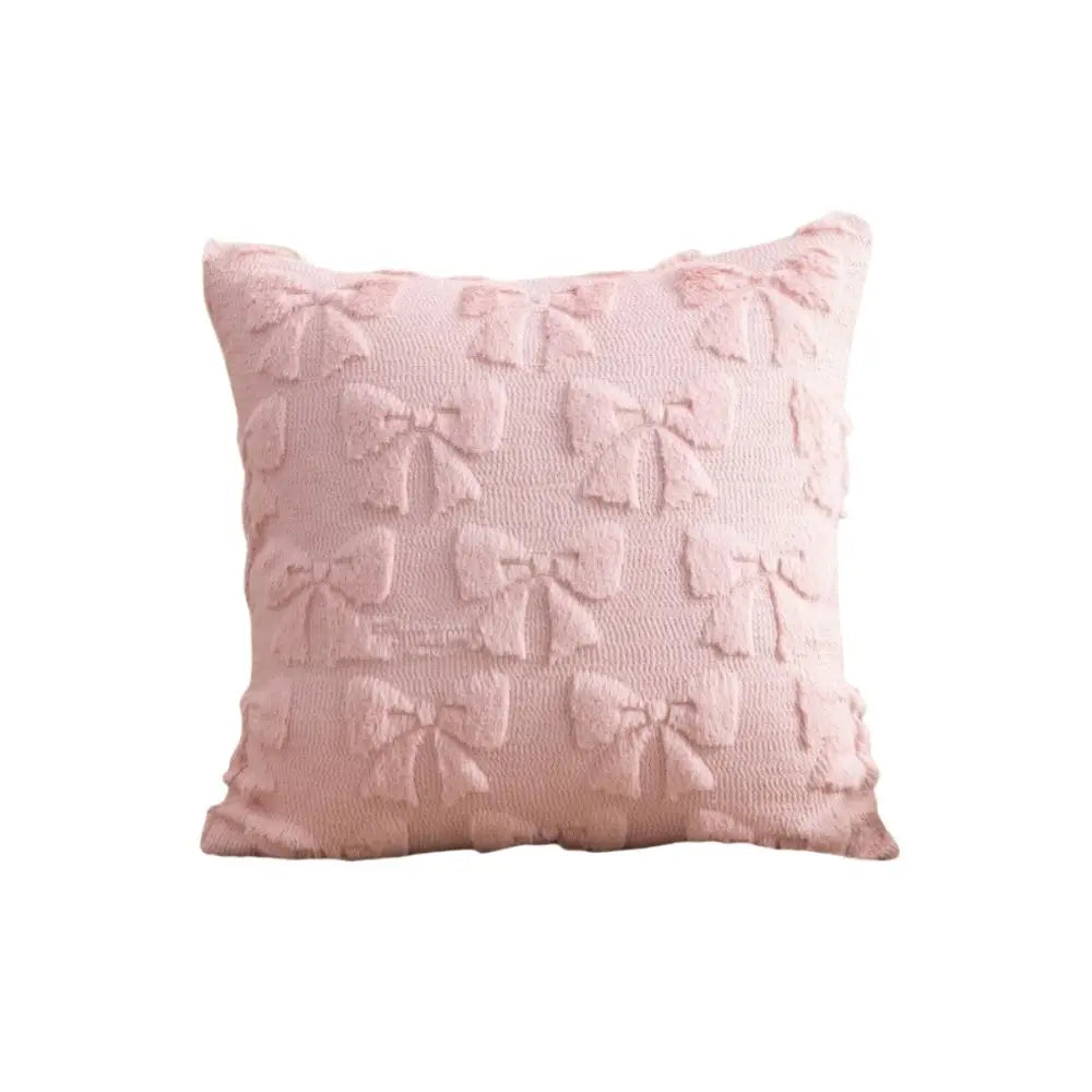 Bunny Bow & Daisy Plush Pillow Cover