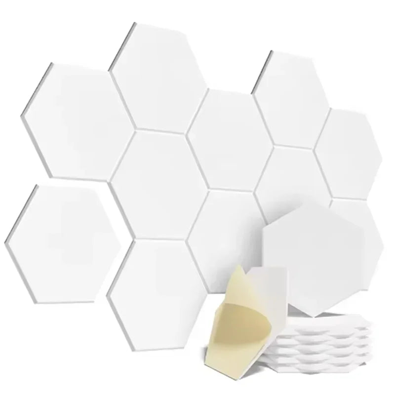 6-Pack Hexagonal Self-Adhesive Acoustic Panels