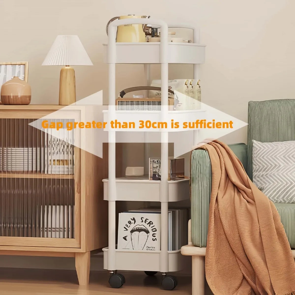 4-Tier Rolling Storage Cart