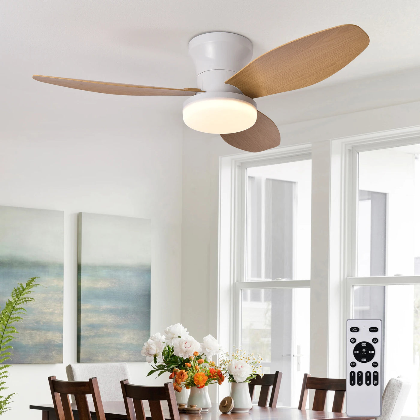 Casa Ceiling Fan with Light — detail view