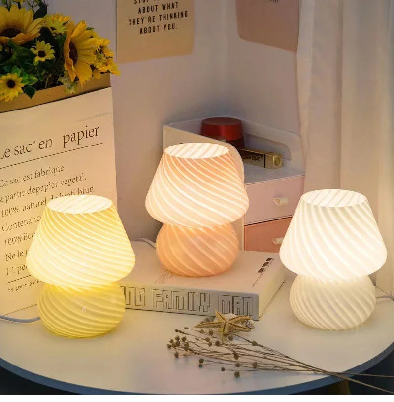 Glass Dimmable LED Table Lamp