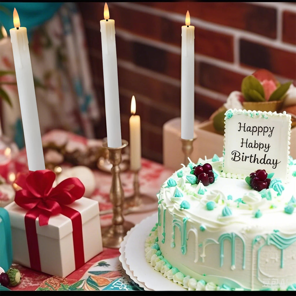 Flameless Taper Candle Set with Remote & Timer