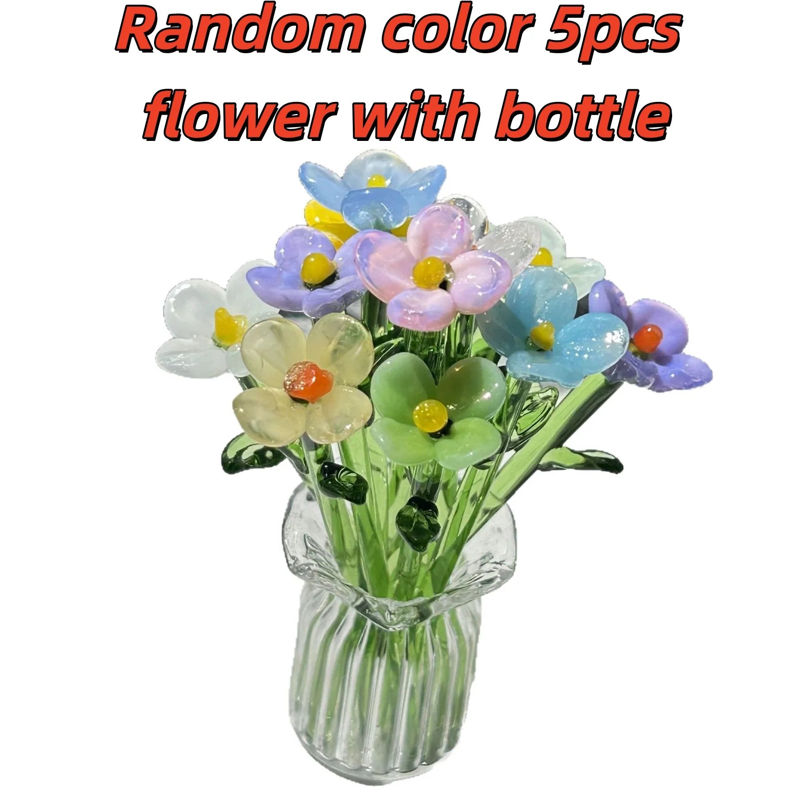 Hand-Blown Glass Flower Arrangement