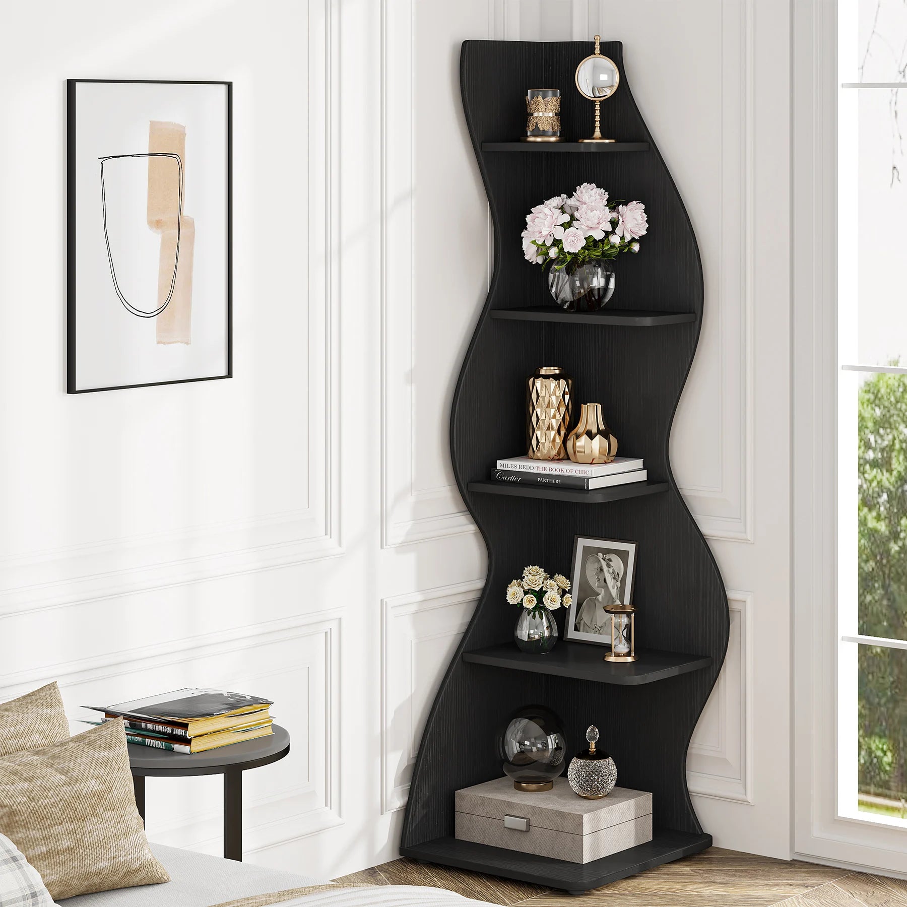 5-Tier Corner Bookshelf