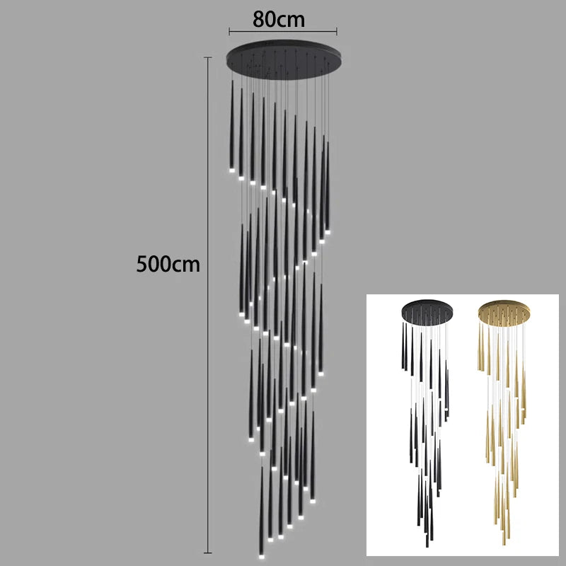 Modern Staircase LED Chandelier