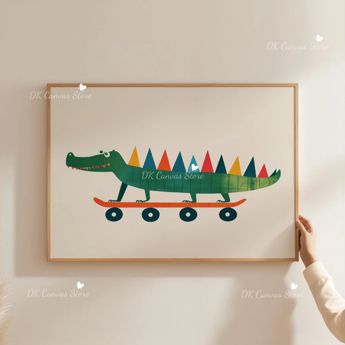 Skateboarding Dachshund Canvas Print