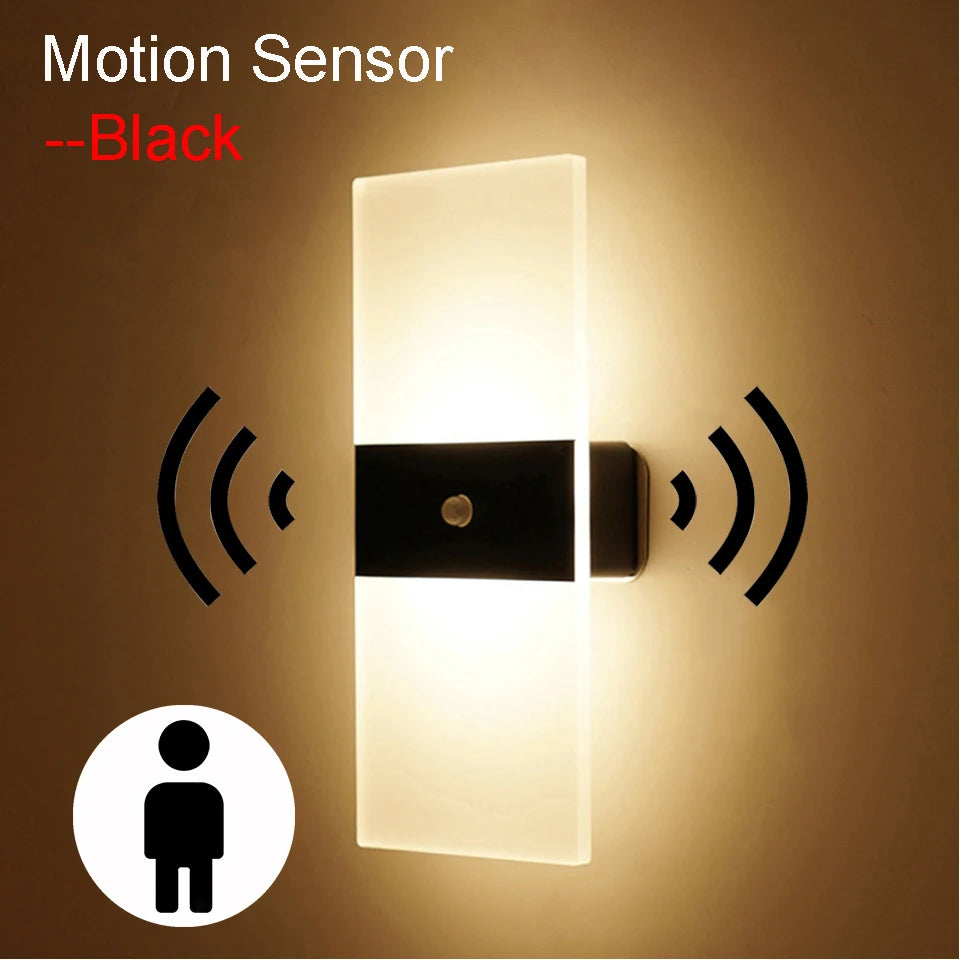 Acrylic Motion-Sensor Wall Light