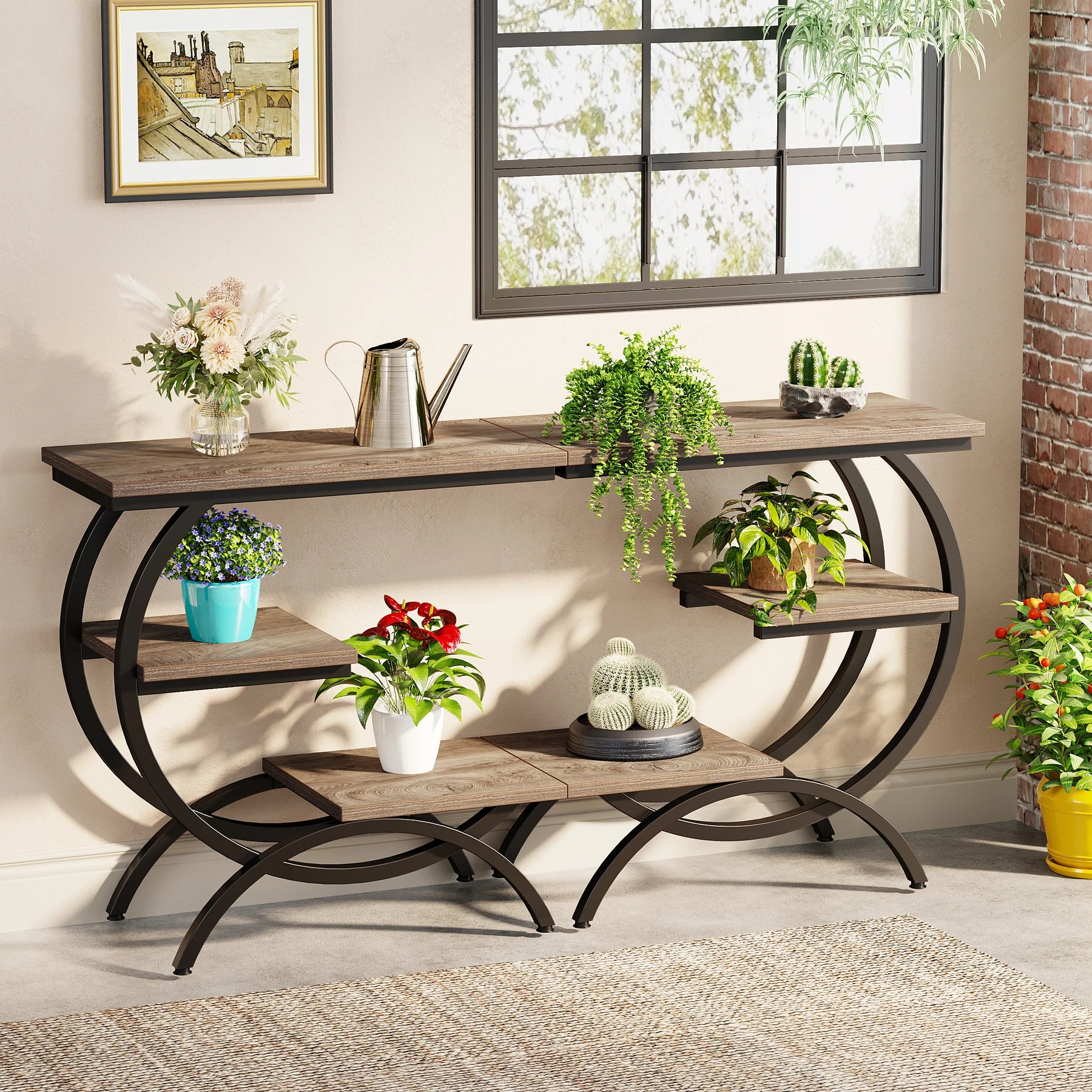 3-Tier C-Shaped Side Table