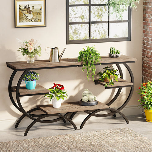 3-Tier C-Shaped Side Table