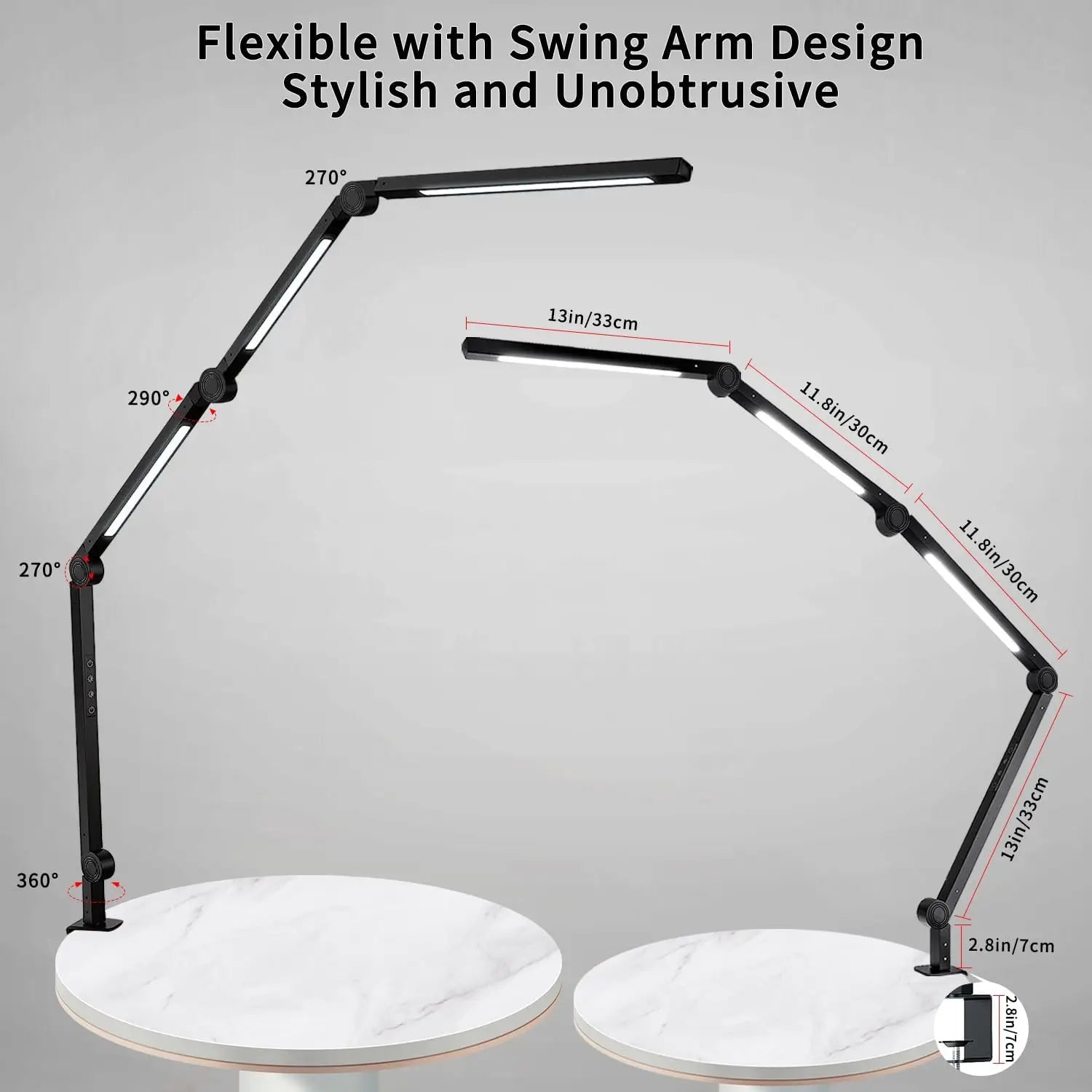 Adjustable Clamp LED Desk Lamp