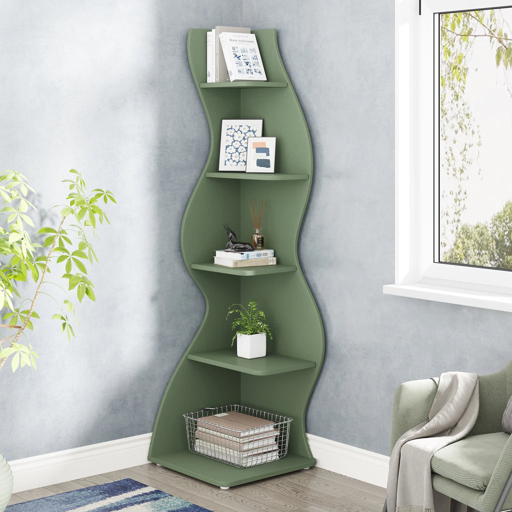 5-Tier Corner Bookshelf