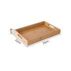 New Rectangular Storage Tray household Solid Wood Storage Plate Bamboo Water Cup Plate Dried Fruit Water Cup Plate
