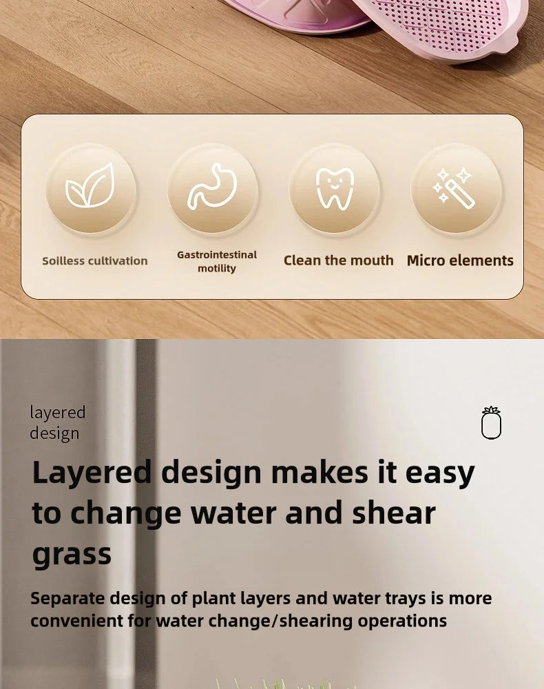 Hydroponic Cat Grass Planter