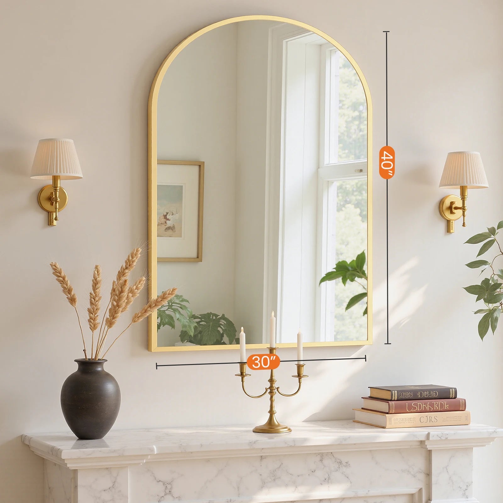 Arched Bathroom Wall Mirror