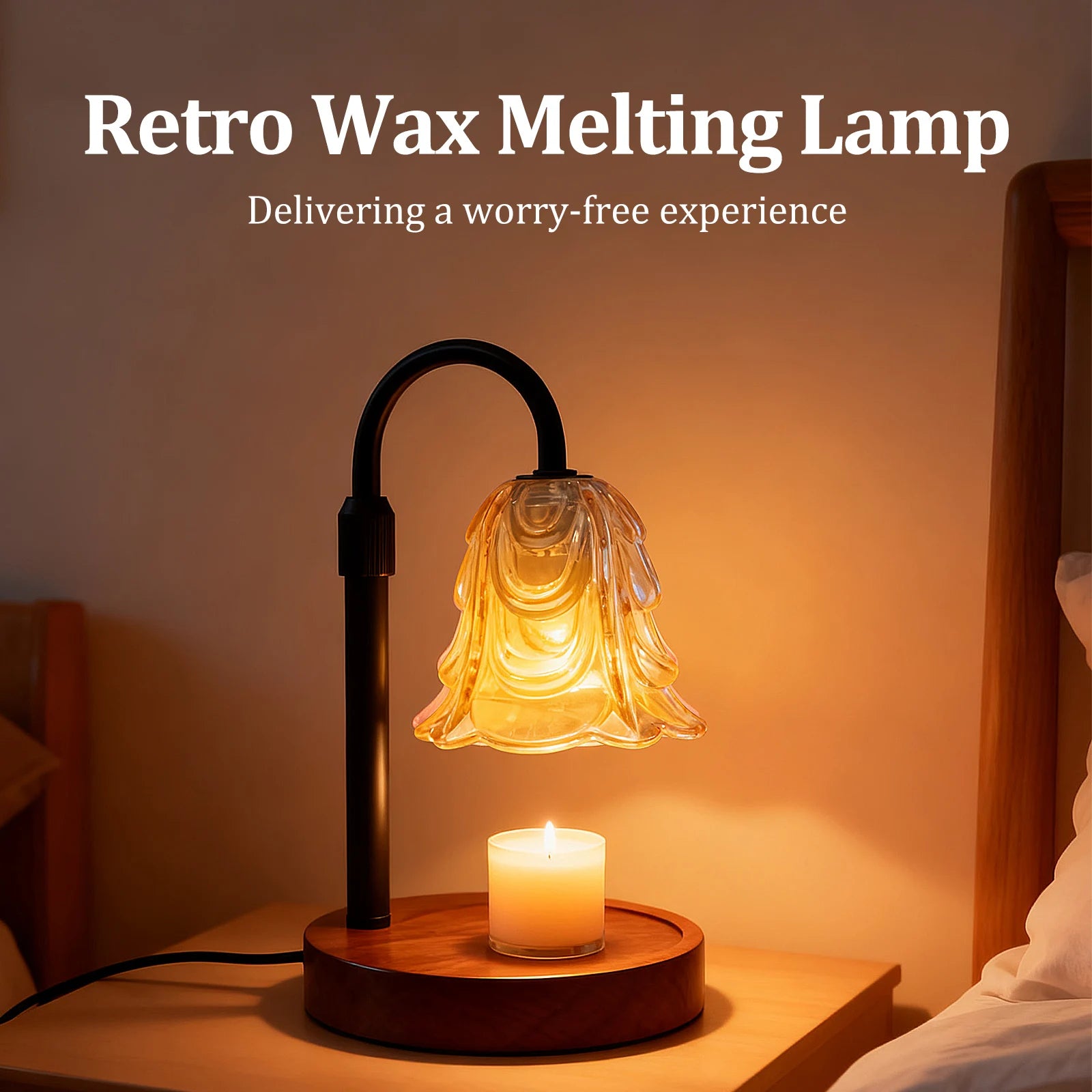 Floral Dimmable Candle Warmer Lamp