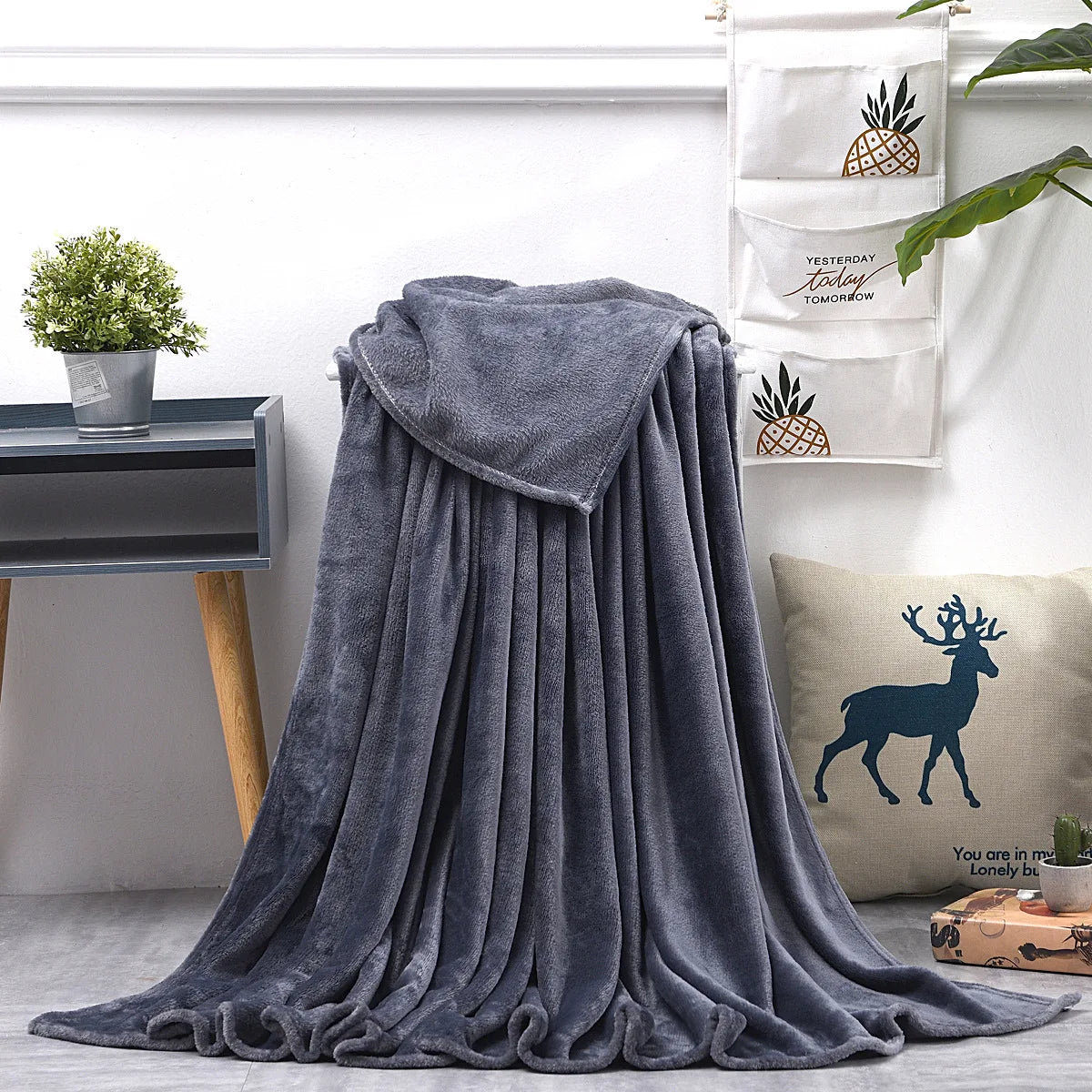 Coral Fleece Throw Blanket