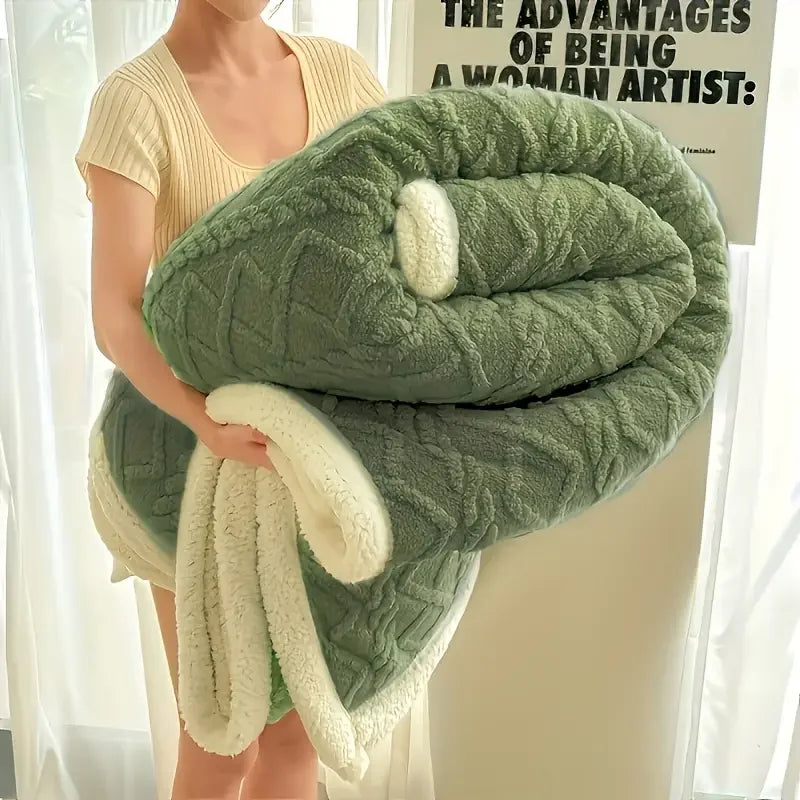 7 lb Weighted Sherpa Fleece Blanket