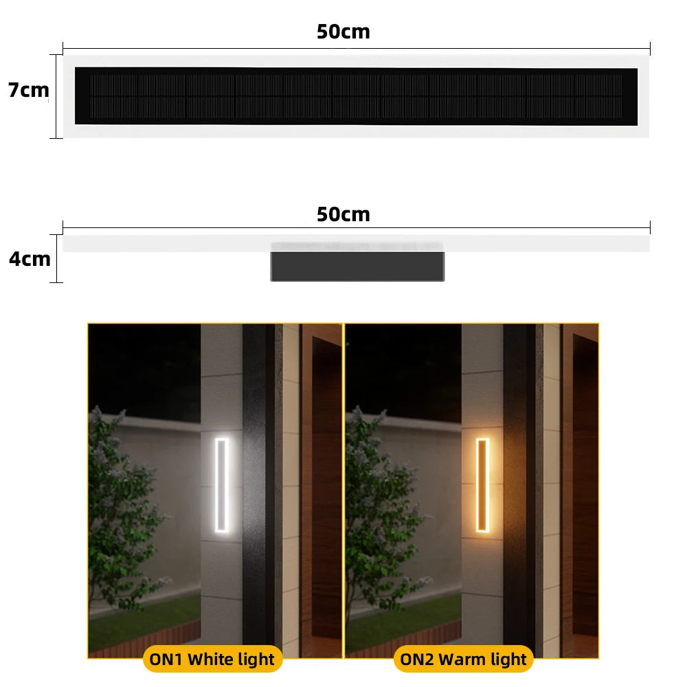 Acrylic Solar Waterproof Wall Light