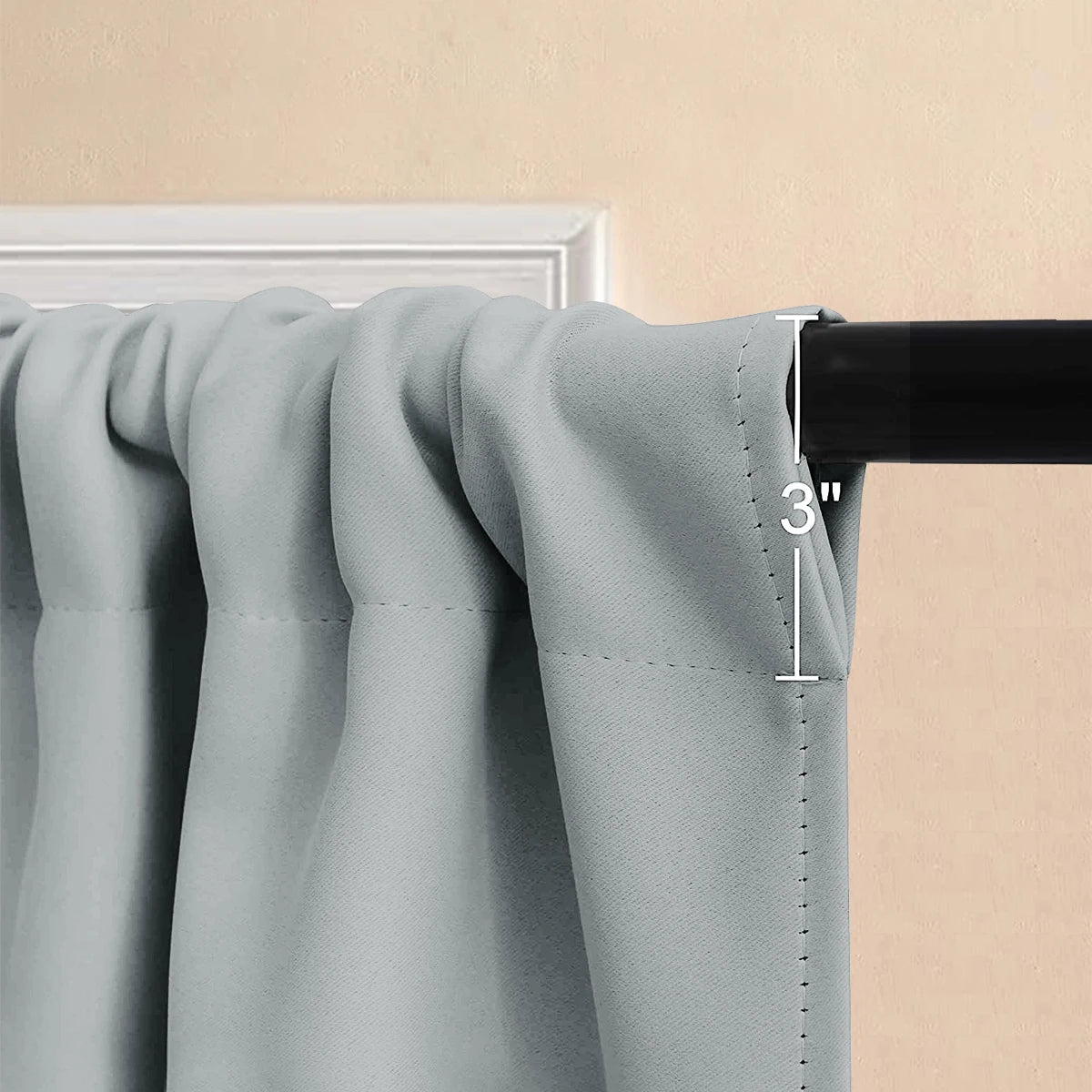 Short Blackout Kitchen & Bathroom Curtain