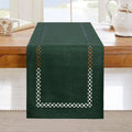 Modern Table Runner Linen Table Runner Washable Openwork Design Ideal for Holiday Party Decor,Dining Table,Restaurant, Christmas