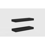 Black MDF Floating Wall Shelves