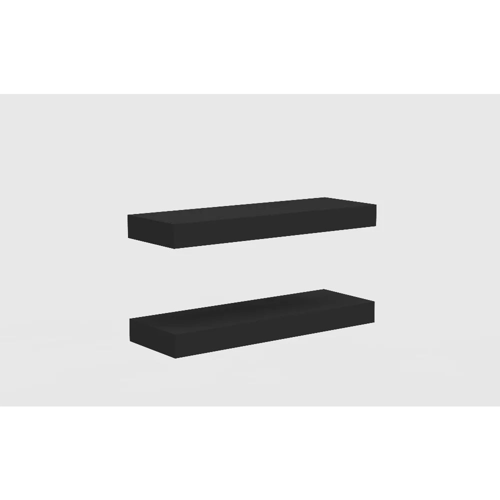 Black MDF Floating Wall Shelves