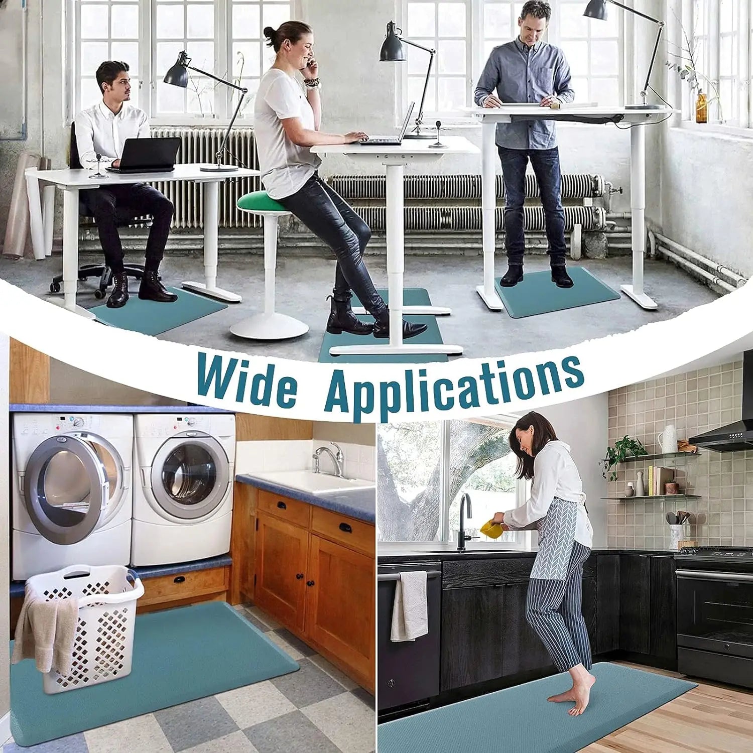 PVC Waterproof Anti-Fatigue Kitchen Mat