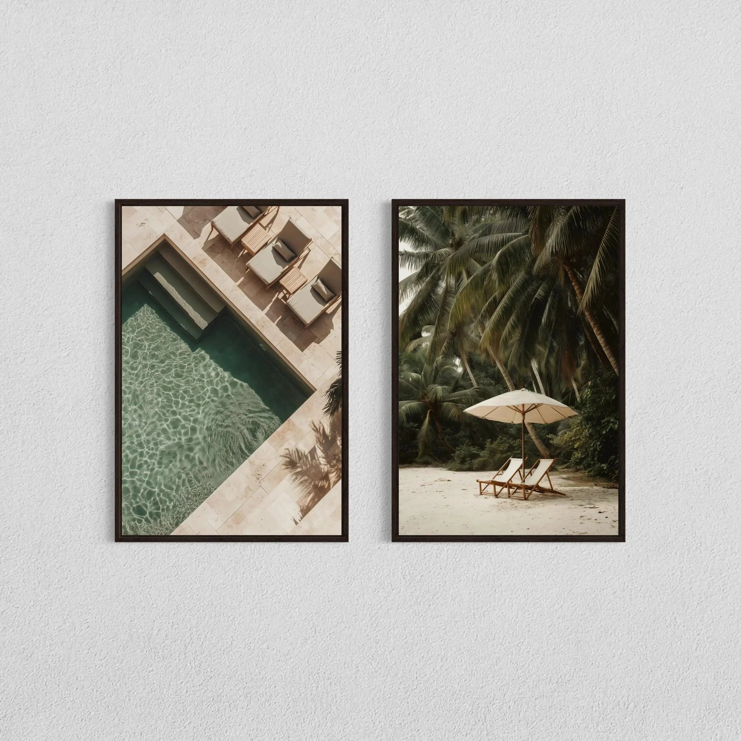 Olive Tree Shadow Canvas Print Set