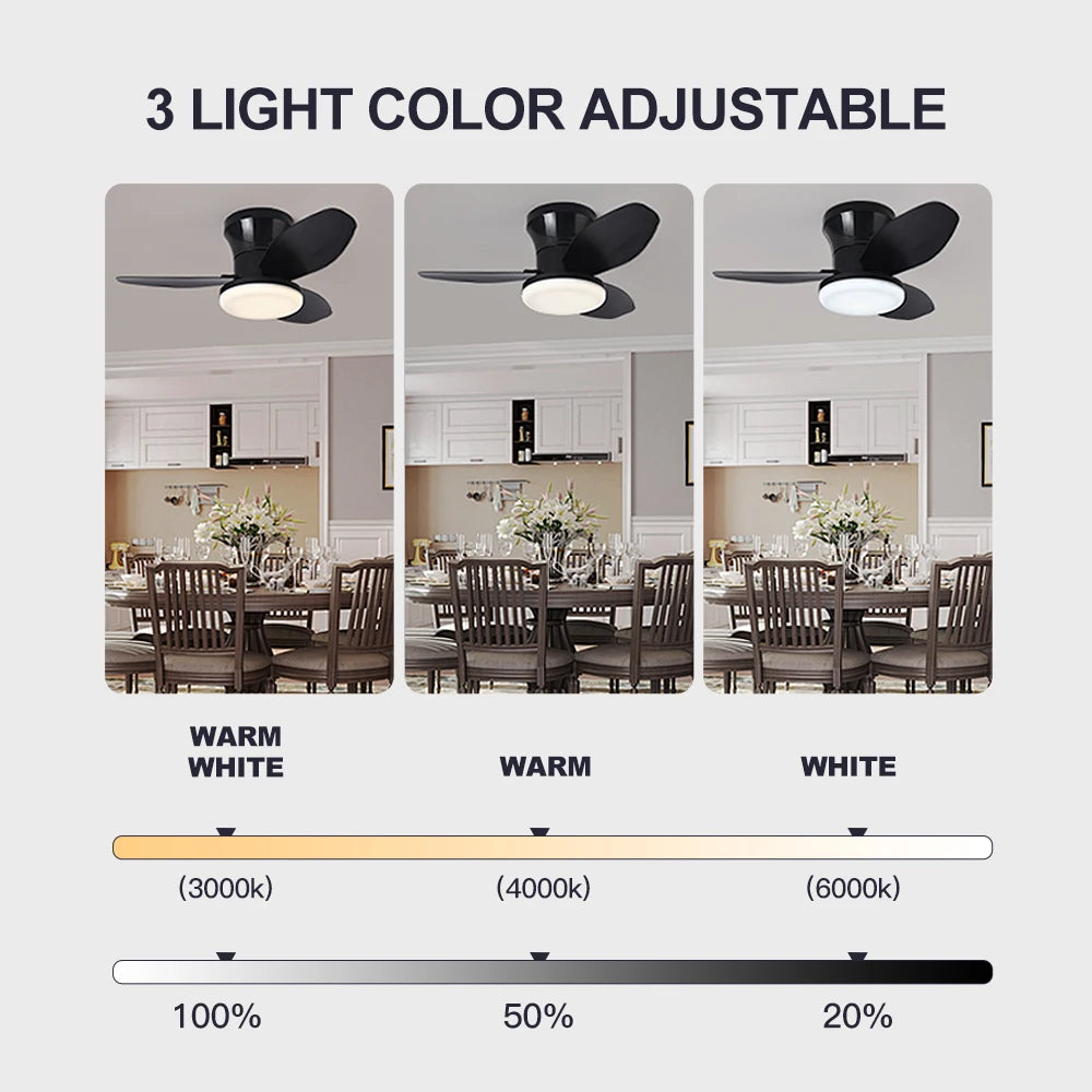 Nordic Minimalist Decorative Fan Light
