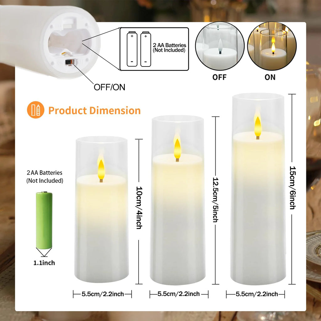 Flameless Acrylic LED Candles